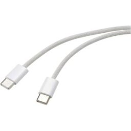 Renkforce Câble USB USB-C® mâle, USB-C® mâle 3.00 m blanc torsadé par paire RF-6056880