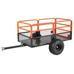 VEVOR Remorque à Benne Basculante, 793 L, Remorque de Tracteur Tondeuse à Gazon de Jardin en Acier, Capacité de Charge 800,6 kg, avec Pneus 45,72 cm, Chariot de Transport à Déversement pour VTT, UTV