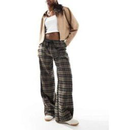 Cotton:on Cotton On - Pantalon ample Ã carreaux - Marron Marron 16 female