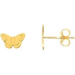 Boucles oreilles Brillaxis Boucles d'oreilles papillon or jaune 9 carats Jaune