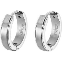 Bijoux piercing Lotus Boucles d'oreilles créoles homme acier Blanc