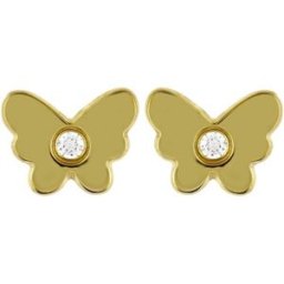 Boucles oreilles Brillaxis Boucles d'oreilles à vis papillon Jaune
