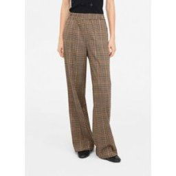 Chinots Liu Jo Pantalon évasé à carreaux Beige