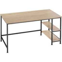 TecTake GmbH Bureau informatique CANTON 120x60x75,5cm - Bois clair industriel, Chêne Sonoma