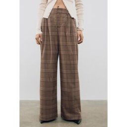 Stradivarius FR Stradivarius Pantalon habillé à carreaux Beige 42