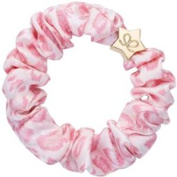 By Eloise London Gold Star Silk Scrunchie couleur Pink Leopard