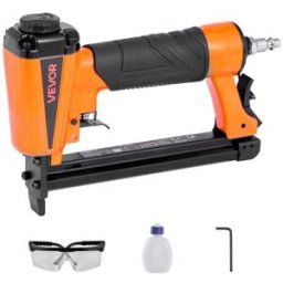 VEVOR Agrafeuse Pneumatique, Calibre 21, Compatible avec Agrafes Standard Série 80 (Non Incluses), de Largeur de Couronne 12,8 mm, de Longueur 6-16 mm, 4,8-7,6 bar, pour Travail du Bois, Tapisserie