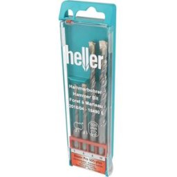 Heller Bionic 16490 0 carbure de tungstène Jeu de forets pour marteau-perforateur 4 pièces 5 mm, 6 mm, 8 mm, 10 mm SDS-Plus 1 set