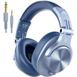 OneOdio Fusion A70 Micro-casque supra-auriculaire Bluetooth Stereo bleu Audio haute résolution micro-casque, coques pivotantes pour DJ