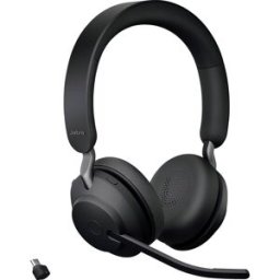 Jabra Evolve2 65 UC Micro-casque supra-auriculaire Bluetooth Stereo noir volume réglable, affichage de la charge de la batterie, mise en sourdine du microphone