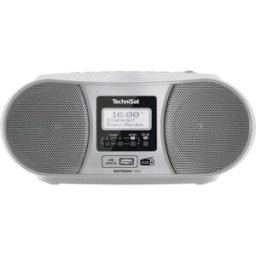 TechniSat DIGITRADIO 1990 Radio-lecteur CD DAB+, FM AUX, Bluetooth, CD, USB fonction de charge de la batterie, fonction réveil argent