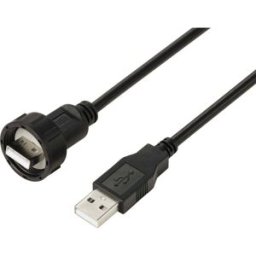 Câble USB 2.0 avec prise USB-A vers prise IP67 USB-A, 0,5 m TC-E13T-MU2-MWA/NWA-0.5PV-S Câble en plastique étanche TC-13543536 TRU COMPONENTS Contenu: 1 pc(s)