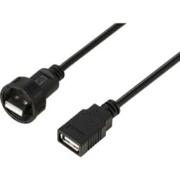 Câble USB 2.0 avec prise USB-A vers prise IP67 USB-A, 0,5 m TC-E13T-MU2-MWA/FU2-NWA-0.5PV-S Câble en plastique étanche TC-13543540 TRU COMPONENTS Contenu: 1