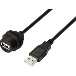 Câble USB 2.0 avec prise USB-A vers prise IP67 USB-A, 0,5 m TC-E13T-FU2-PWF/MU2-NWA-0.5PV-S Câble en plastique étanche TC-13543544 TRU COMPONENTS Contenu: 1