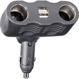 Basetech A13-123 x2 Répartiteur pour allume-cigare Nombre de prises allume-cigares 2 x Interfaces : USB 2 x Charge de courant max 10 A