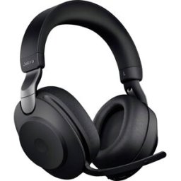 Jabra Evolve2 85 UC Micro-casque supra-auriculaire Bluetooth, filaire Stereo noir Suppression du bruit du microphone volume réglable, affichage de la charge de