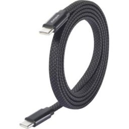 Renkforce Câble USB USB 2.0 USB-C® mâle, USB-C® mâle 1.50 m noir avec enroulement magnétique RF-6871990