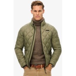 Superdry Homme Veste à Matelassage en Losanges Fuji Lite Vert Taille: L