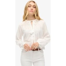 Superdry Femme Haut de Plage en Coton Blanc Taille: 40