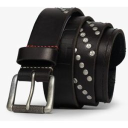 Superdry Homme Cuir Ceinture à Boucle Marquée Goods, Noir, Taille: XL