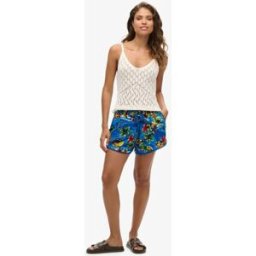 Superdry Femme Short de Plage Bleu Taille: 38