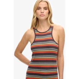 Superdry Femme Robe à dos Nageur Rayée Vintage Multiple Colours Taille: 42