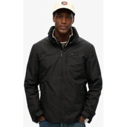 Superdry Homme Coupe-vent à Logo Sans Capuche Windbreaker Noir Taille: Xxl