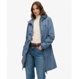 Superdry Femme Veste Coupe-vent Longue Tri Blue Taille: 44