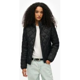 Superdry Femme Veste à Matelassage en Losanges Fuji Lite Noir Taille: 42