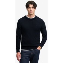 Superdry Homme Pull en Coton Preppy Navy Taille: XL