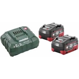 Metabo 685122000 Basic-Set 2 x LiHD 5.5 Ah Batterie pour outil et chargeur 18 V 5.5 Ah LiHD