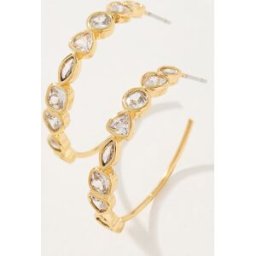 Boucles d'oreilles créoles en cristal mixte par By Anthropologie en Gold