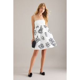 Robe mini babydoll sans manches à encolure carrée Maeve en Black taille: L chez Anthropologie