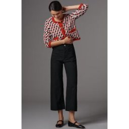 Le Pantalon Large Raccourci Colette par Maeve en Black taille: 23 chez Anthropologie