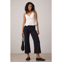 Le jean large raccourci en denim Colette par Maeve en Grey, pour femme taille: 20 chez Anthropologie