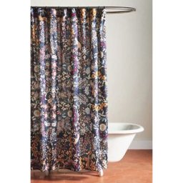 La Collection de Rideaux de Douche en Coton Imprimé Slub en Blue taille: 72" x 72" chez Anthropologie