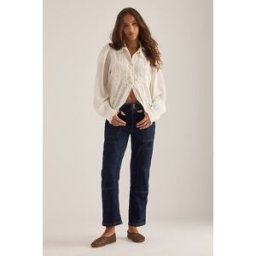 Le jean décontracté taille mi-haute The Wanderer par Pilcro en Blue, pour femme taille: 30 PETITE chez Anthropologie