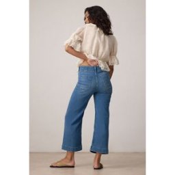 Le jean large raccourci en denim Colette par Maeve en Blue, pour femme taille: 31 chez Anthropologie