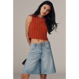 Le Short Décontracté Taille Mi-Haute Adi par Pilcro en Blue, pour femme taille: 23 chez Anthropologie
