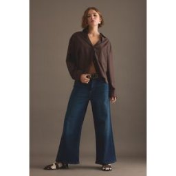 Jeans Lyra à jambes larges et coupe courte Citizens of Humanity en Blue, pour femme taille: 30 chez Anthropologie