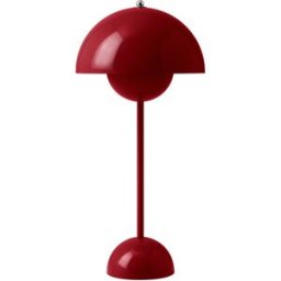 &tradition; - Lampe de table FlowerPot - Rouge - Acier laqué - Designer Verner Panton