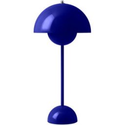 &tradition; - Lampe de table FlowerPot - Bleu - Acier laqué - Designer Verner Panton