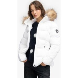Superdry Femme Doudoune à Ceinture Fuji White Taille: 34