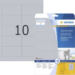 Herma 4223 Etiquette plaques signalétiques 96 x 50.8 mm film de polyester argent 250 pc(s) fixation permanente imprimante laser, photocopieuse, inscription à