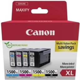 Canon Encre PGI-1500 XLCMYBK dorigine pack bundle noir, cyan, magenta, jaune 9182B010