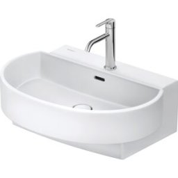 Lavabo Duravit Balcon 241165AC00 65 x 48 cm, finition satinée blanc , avec trou pour robinetterie, trop-plein, plage pour trou pour robinetterie