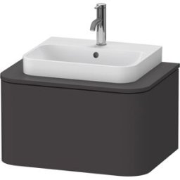 Happy D.2 Duravit match0 HP494008080 35,4 x 65 x 48 cm, coulissant 2000 , pour console, graphite supermatt