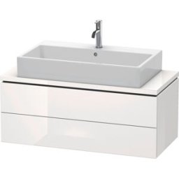 L-Cube Duravit vasque LC580908585 102 x 47,7 cm, blanc brillant, pour console, 2 tiroirs