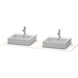 Duravit console XSquare XS063HB3636 160x55cm, avec deux découpes, blanc satiné mat