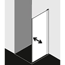 Kermi Diga panneau latéral mobile DITBL078202AK 78x200cm, blanc, verre de sécurité trempé, gauche, sur la zone de douche
